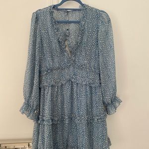 Ruffle TINX dress in blue